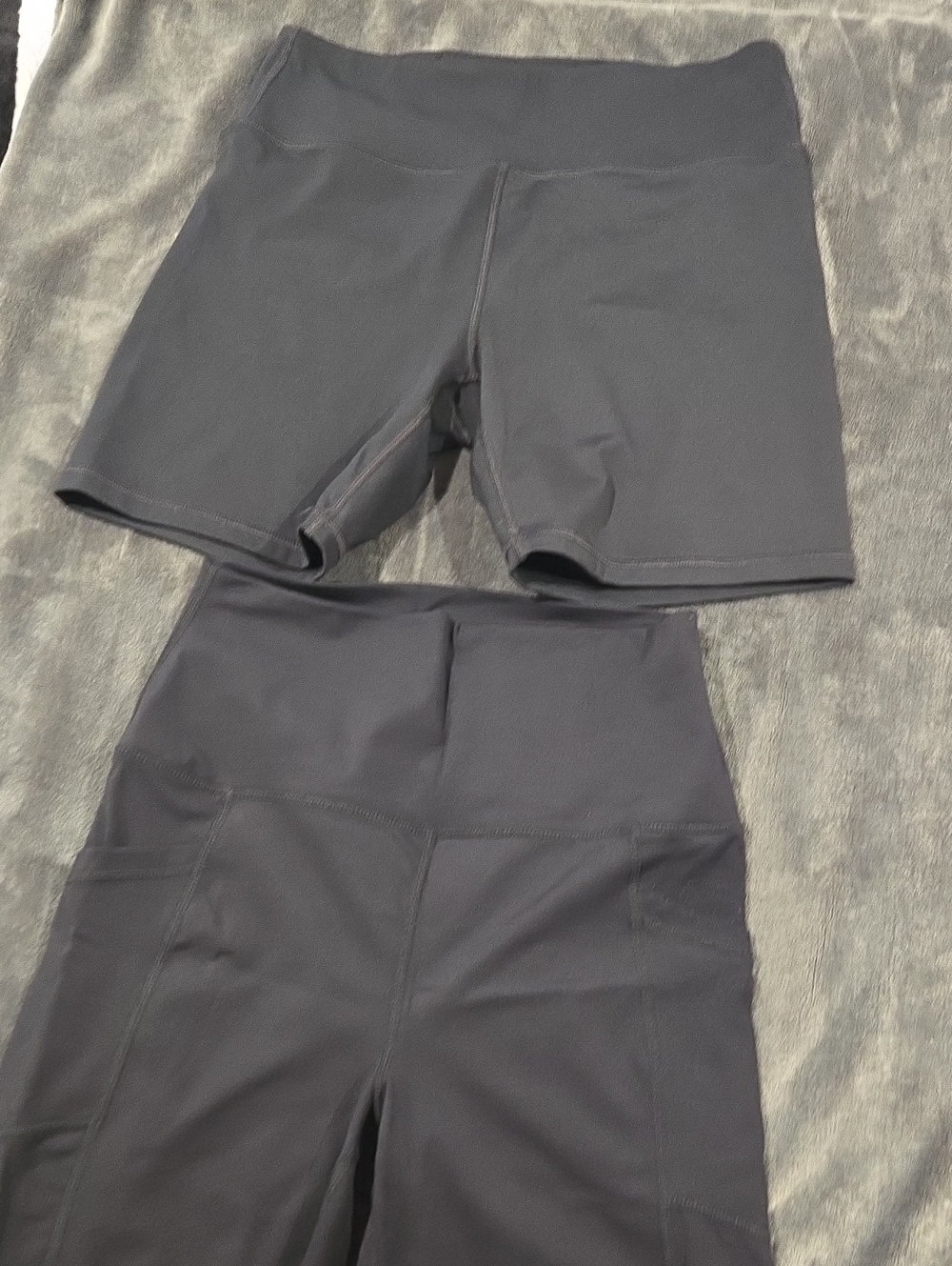 High-Waist Black Women’s Athletic Shorts - 2-Pack